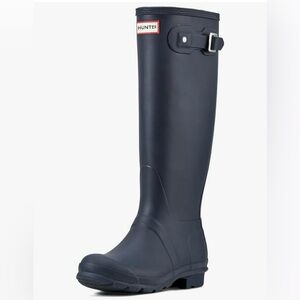 NEW Hunter Matte NAVY Original Tall Women's Rain Boots SIZE 5 NWOB